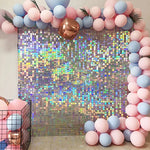 panneau mural décoratif violet bleu blanc doré mosaïque iridescente moderne clips 30cm 30cm
