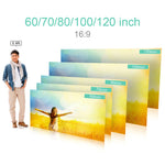écran projection portable blanc moderne 60 70 80 100 120 pouces adhésifs minimaliste