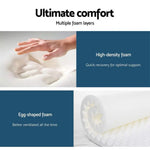 matelas ressorts ensachés 30cm moelleux mousse haute densité tissu floral moderne gris blanc