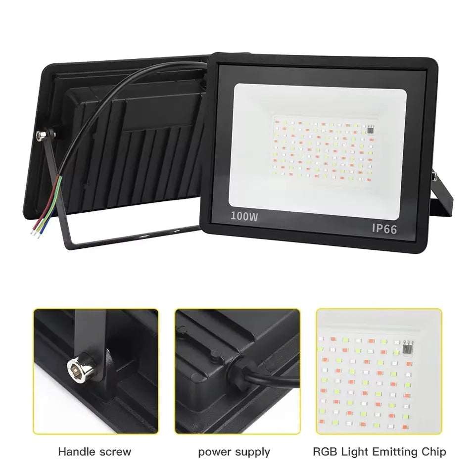 projecteurs led rgb télécommande ip66 étanches moderne clips extérieur intérieurDecorationFestive