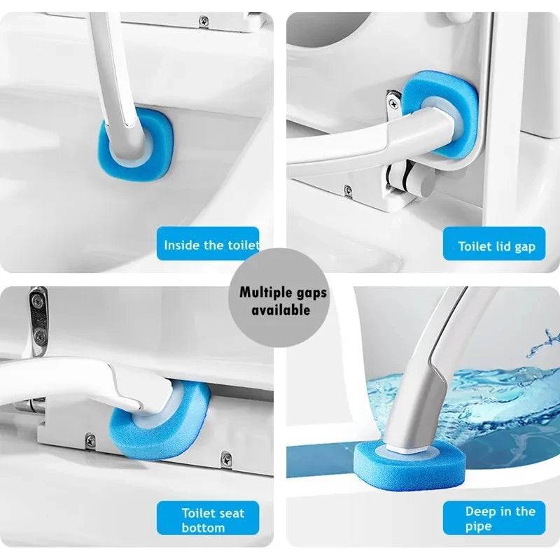 Brosse toilette jetable blanche bleue moderne pratique adhésive interchangeables fluides nettoyants