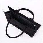 sac main jute noir utilitaire réutilisable pliable mariage festif organisateur cadeaux