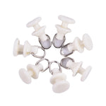 clips fixation blancs modernes anneaux métalliques accessoires rideaux pratiques plastique