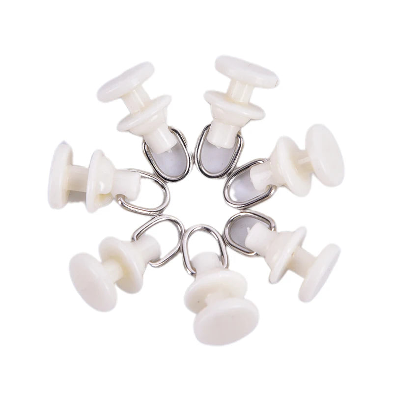 clips fixation blancs modernes anneaux métalliques accessoires rideaux pratiques plastique