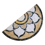 tapis sol antidérapant floral brodé beige noir blanc rose classique traditionnel imperméable moderne
