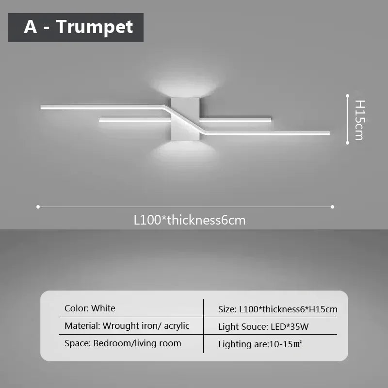 lampe murale led moderne noire dorée blanche réglable intensité minimaliste