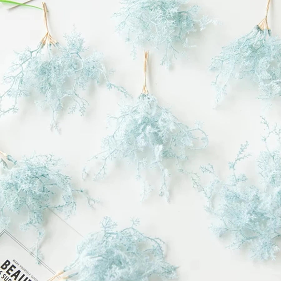 guirlande fleurs séchées blanc bleu rose vert décoration noël mariage rustique festiveextérieur
