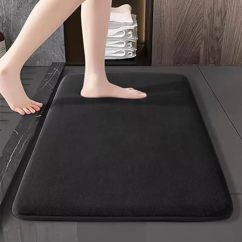 tapis bain antidérapant imperméable durable noir blanc moderne minimaliste