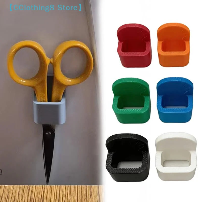 rangements ciseaux adhésifs polyvalents broderie outils plastique jaune bleu vert rouge noir moderne imprimé