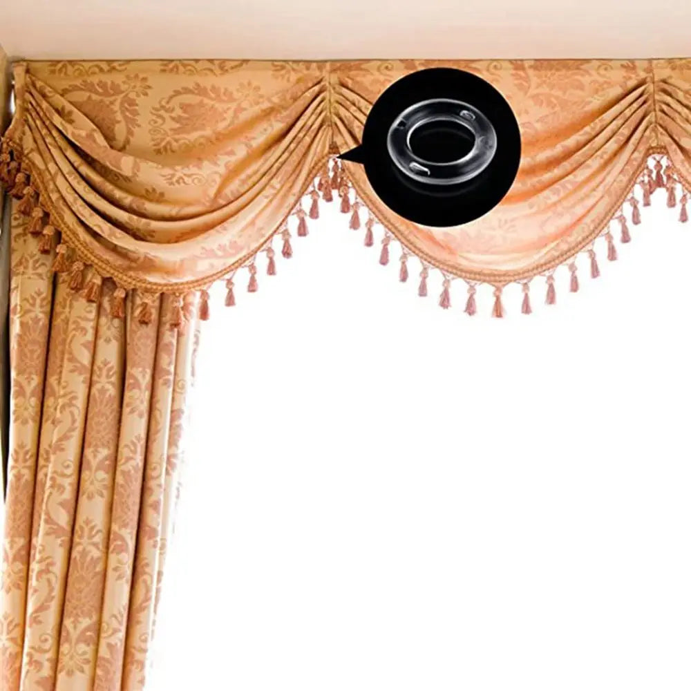 anneaux suspension transparents plastique modernes accessoires rideaux decoration intérieure sans motif blanc