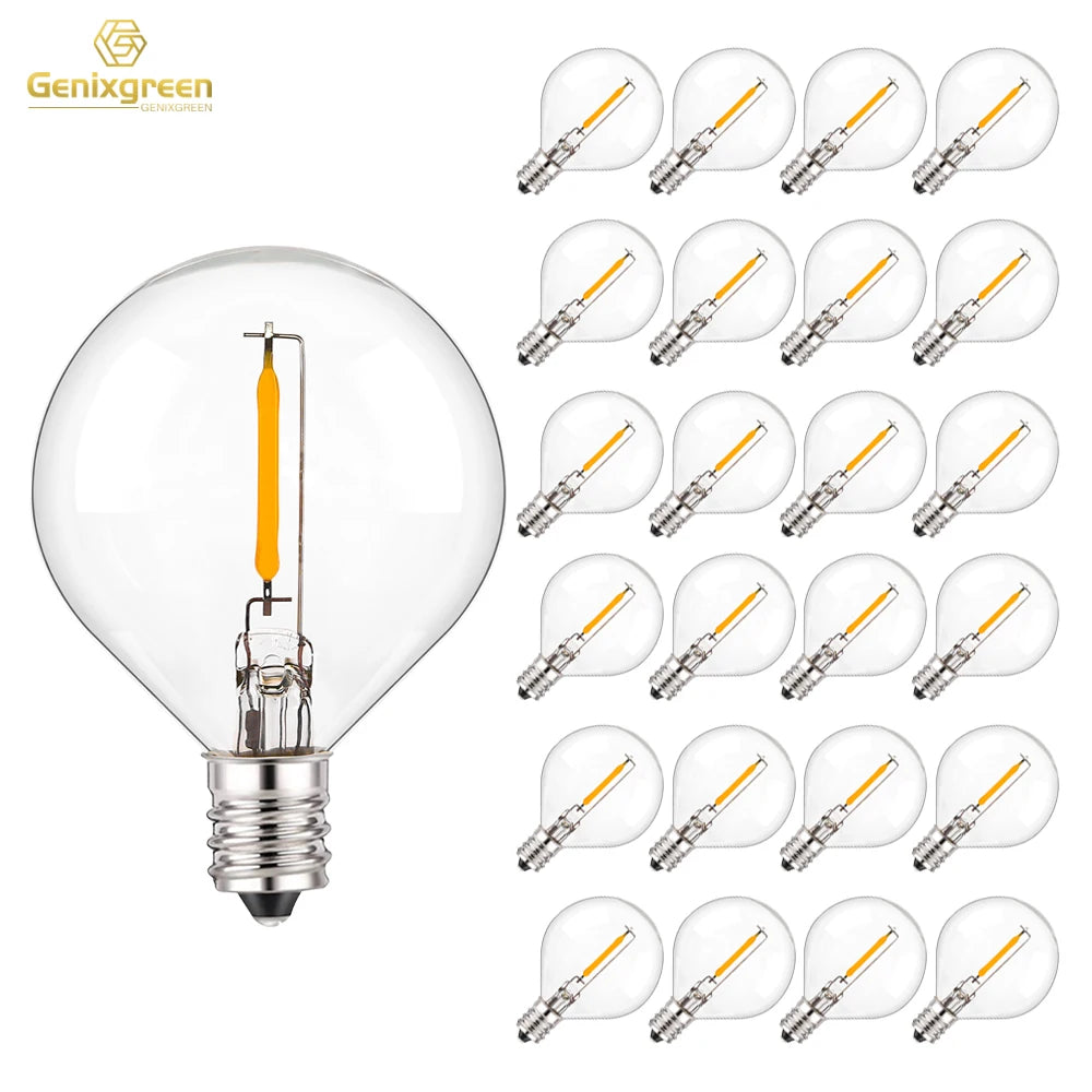 ampoule led globe transparent vintage filament doré e12 blanc chaud 2700kextérieurintérieur