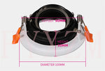 plaque montage led anneau rond carré blanc noir moderne 90v260v 610w