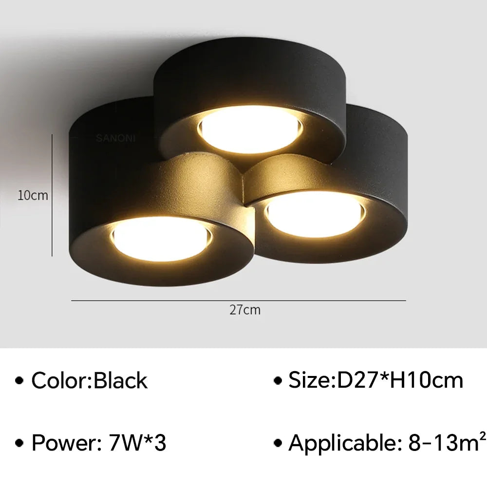 plafonnier led spot blanc moderne rond acrylique luminaire intérieur salon chambre salon couloir
