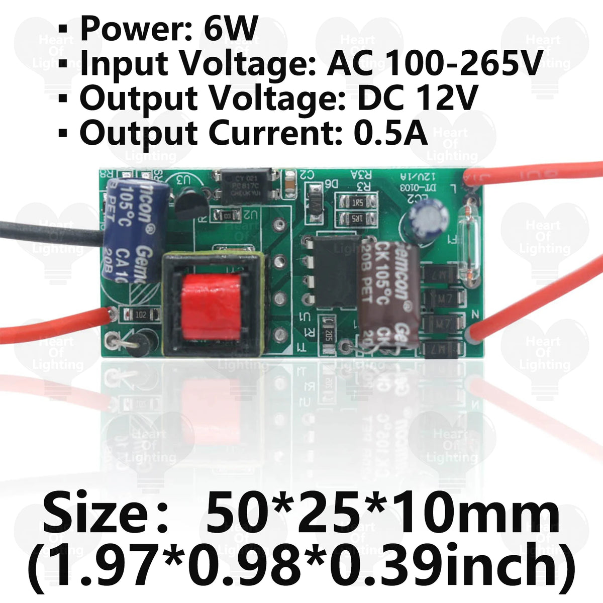 transformateur électrique led alimentation 12v 05a 1a 2a 3a 6w 12w 24w 36w circuits