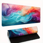 tapis souris multicolore abstrait moderne xxl 400x900mm 500x1000mm opalescent ondulé décoratif