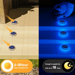 lumière solaire extérieure ip68 bleu noir blanche hexagonale adhésive minimaliste led étanche automatique patio