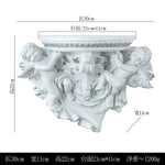 décoration murale étagère ange résine bleu doré blanc classique baroque chambre salon