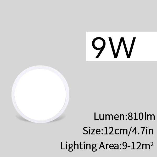 plafonnier led moderne blanc mat économique 18w 18cm sans scintillementflux lumineux