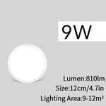 plafonnier led moderne blanc mat économique 18w 18cm sans scintillementflux lumineux