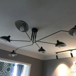 luminaire industriel suspension murale moderne abatjour opaque couleur noir argent doré