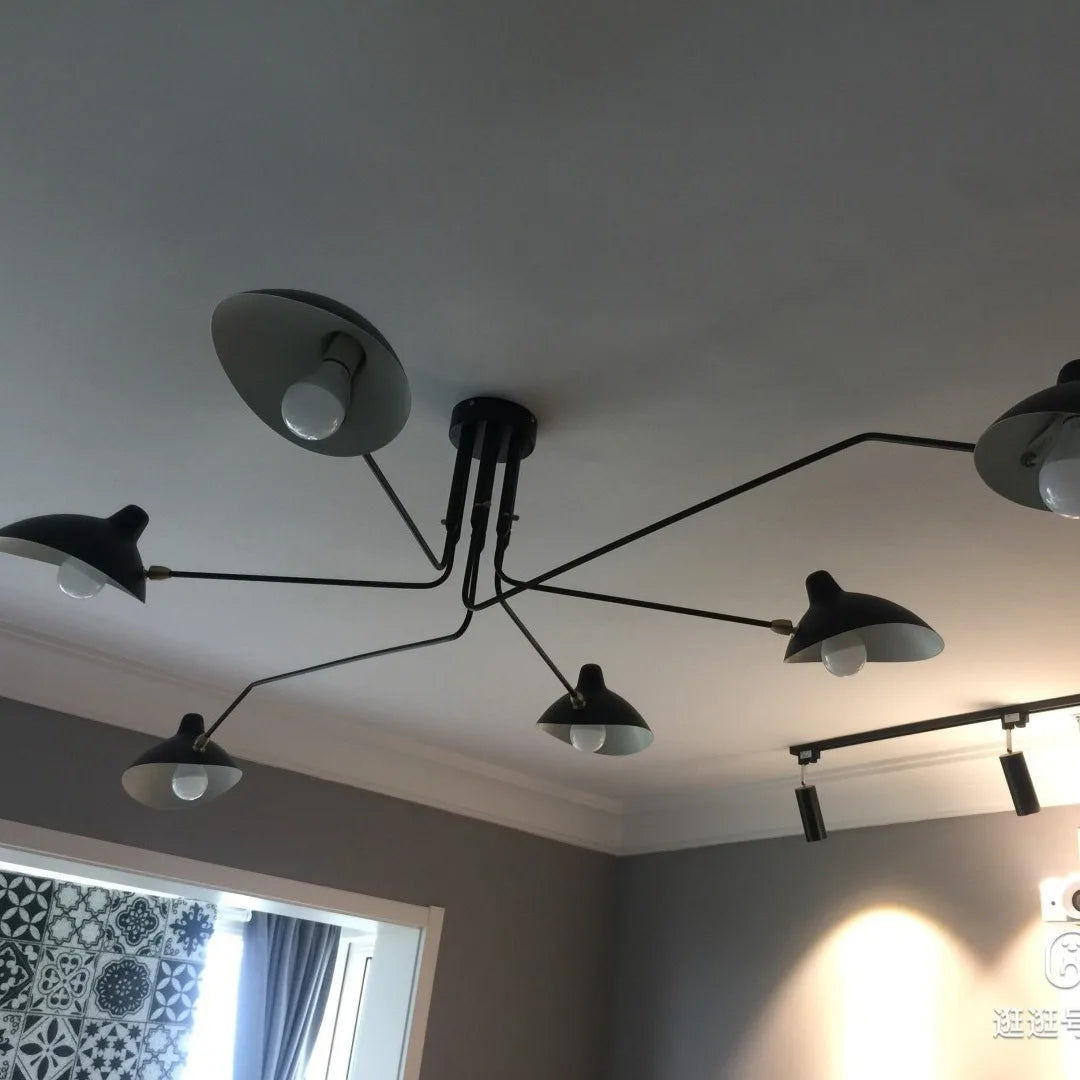 luminaire industriel suspension murale moderne abatjour opaque couleur noir argent doré