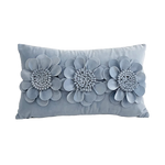 coussin velours moderne motif fleurs relief jaune gris rose blanc décoration intérieure sofa chaise