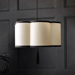 lampe suspendue tissu beige moderne texture mat 90 260V flux lumineux 249 2000