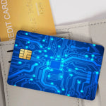 carte bancaire personnalisée adhésive circuit imprimé vert fond noir étanche résistante rayures empreintes digitales