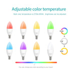 ampoule led intelligente e14 wifi zigbee multicolore blanc moderne minimaliste contrôle app smartphone