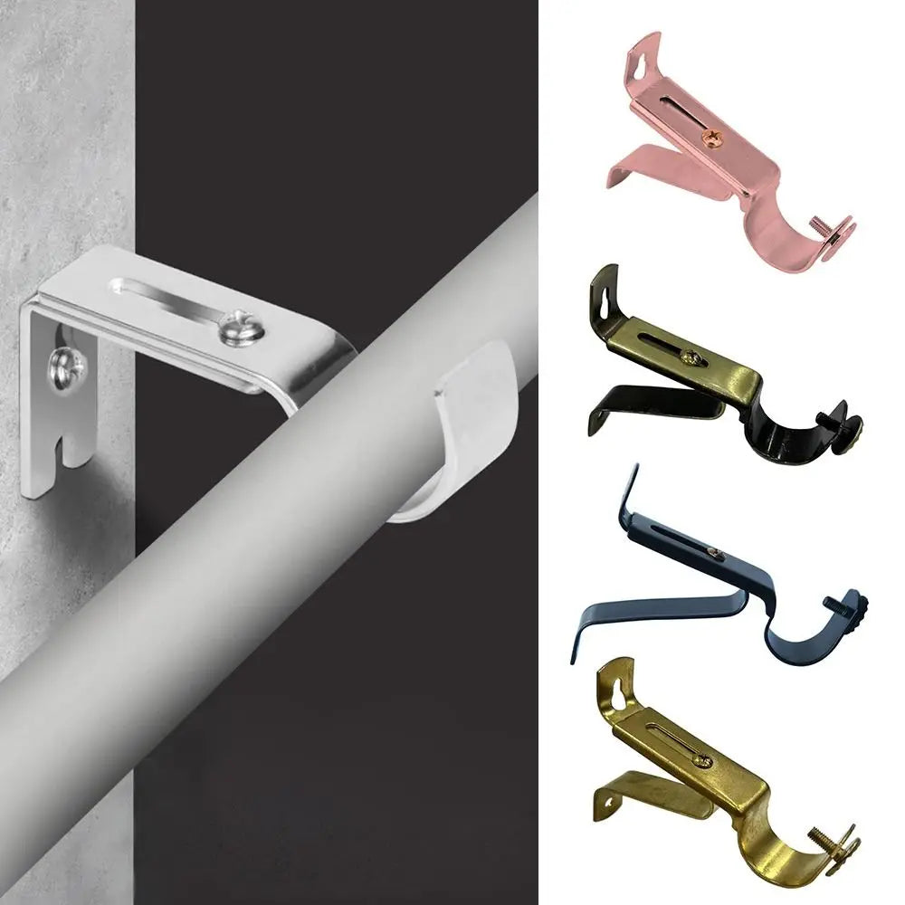 supports murals ajustables vis noir modernes tringle rideau durable maison