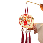 lanterne traditionnelle décoration maison fleurs personnages symboles chinois opaques polyester cylindrique tringle anniversaire