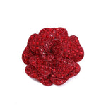 broches fleurs relief strass couleur bleue rose marron adhésif élégantes vêtements accessoires mode classiques