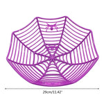 panier décoratif halloween toile d'araignée orange vert noir violet respectueux environnement multiple utilisations
