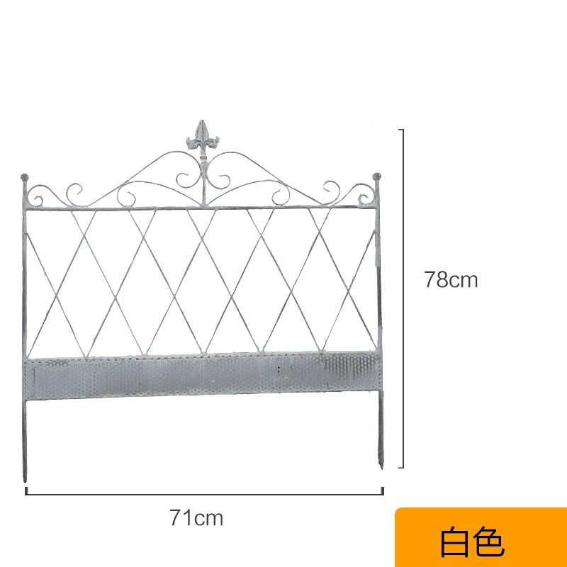 grille jardin art nouveau vert blanc support plante cloison décorativeextérieur facile assembler