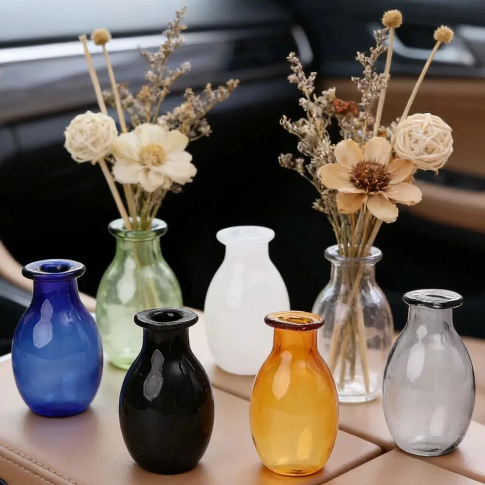mini vase verre transparent décoration moderne petit pot fleurs micro paysage intérieur