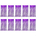 rideau franges métalliques brillantes fête rouge argent doré vert rose violet clips decoration