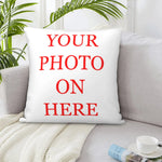 housse coussin personnalisable carré moderne lettre rouge zipper blanc deco lit voiture