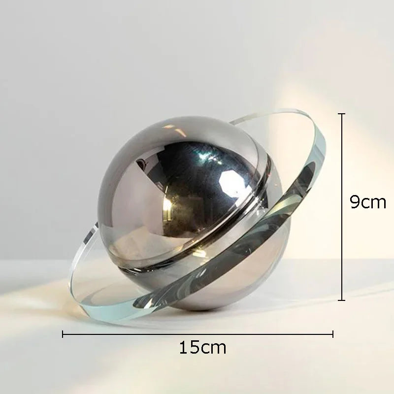 décoration transparente boule cristal marron clair moderne minimaliste lisse