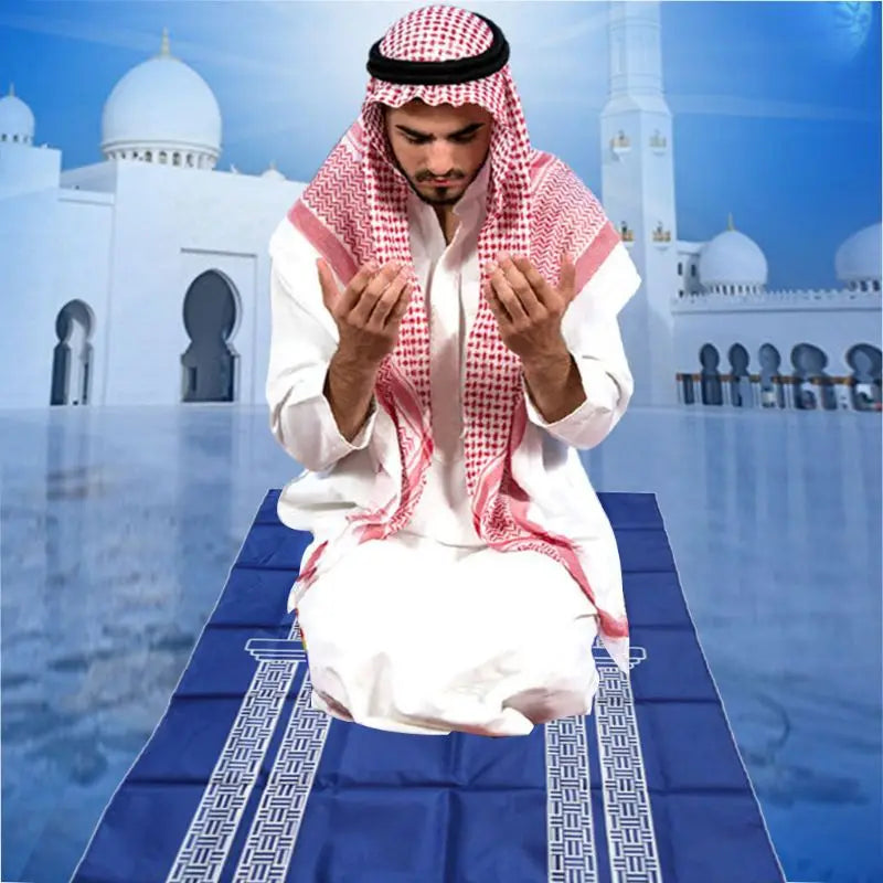 tapis prière islamique imperméable cuir couleur noire bleue rouge moderne