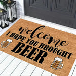 tapis d'entrée moderne marron clair bière sac antidérapant résistant saleté facile entretien