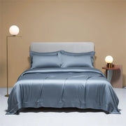 Housse de couette 200x200 en soie naturelle, simple et élégante pour une chambre zen