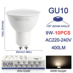 ampoules led gu10 9w blanc chaud 6000k moderne salon 3000k 4000k 25000h