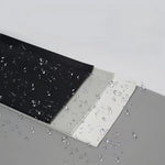 protection murale pvc moderne 8cm large 1m 2m 3m adhésif noir gris rouge