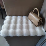 coussin sol peluche doux rectangulaire confortable siège banc entrée maison moderne