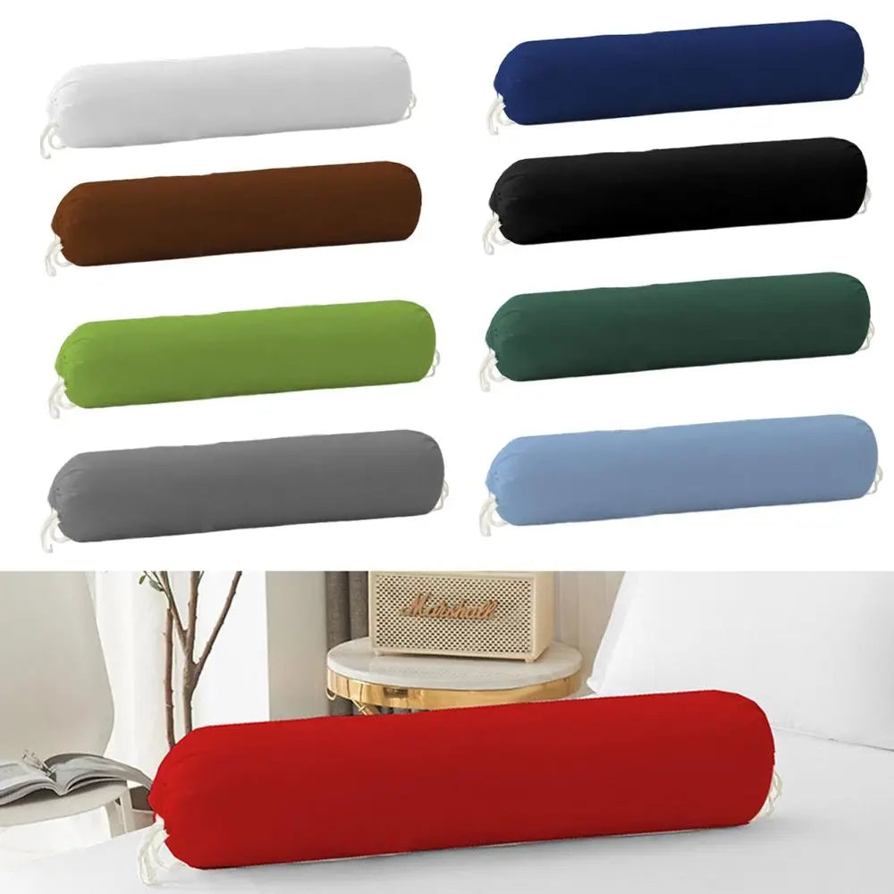 oreiller cylindrique polyester coton blanc bleu noir vert gris rouge moderne opaque 106x35cm