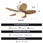 ventilateur moderne pales noir bois télécommande led lisse opacité chambre salon