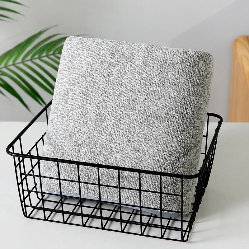 serviette bain fibre bambou rayures noires gris clair séchage rapide adultes moderne MACHINE