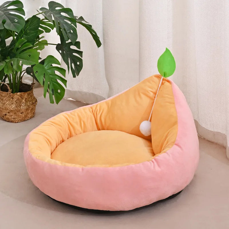 lit animal orange vert pastel velours doux moderne confortable peluche coussin doux base solide
