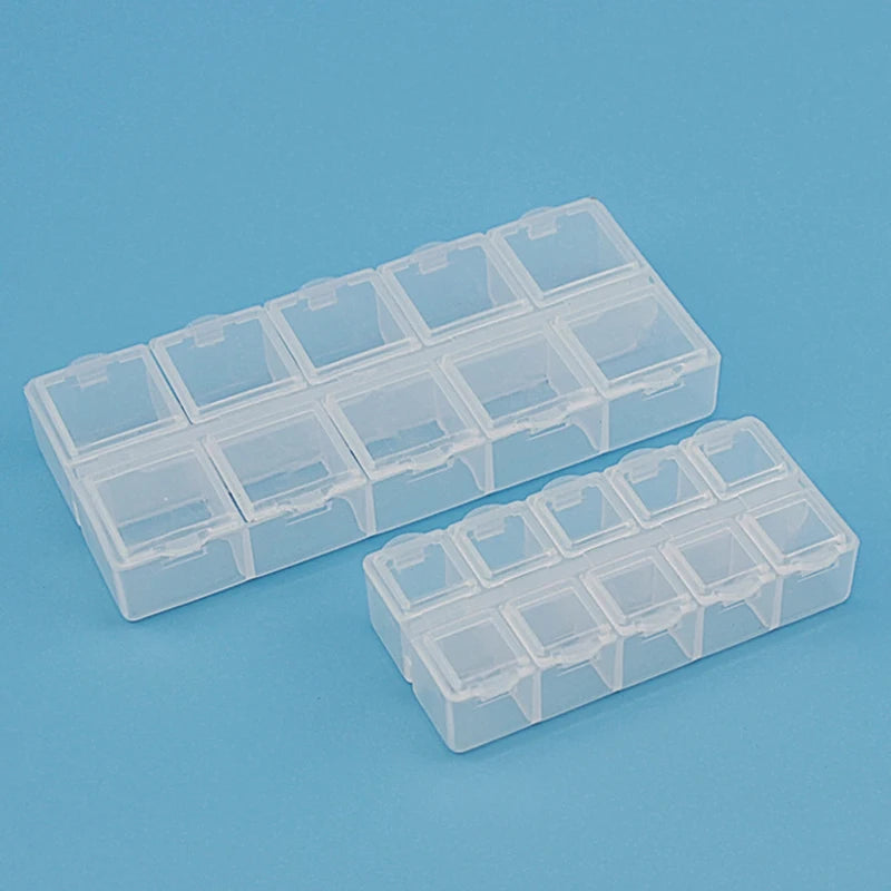 boîtes rangement transparentes multicolores boîtes organisation bijoux boutons elastiques pratique