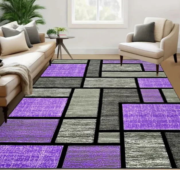 tapis moderne effet marbre noir blanc doré salon chambre intérieur extérieur décoration luxe 160x120cm